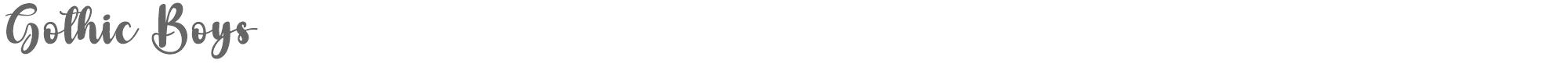 Sample characters Gothic Boys Font